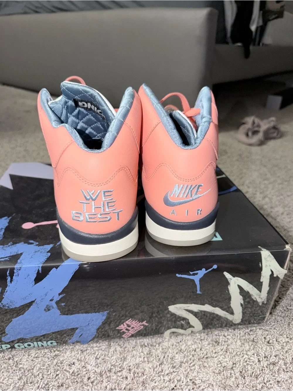 Mens Pink High-Top Athletic Sneakers